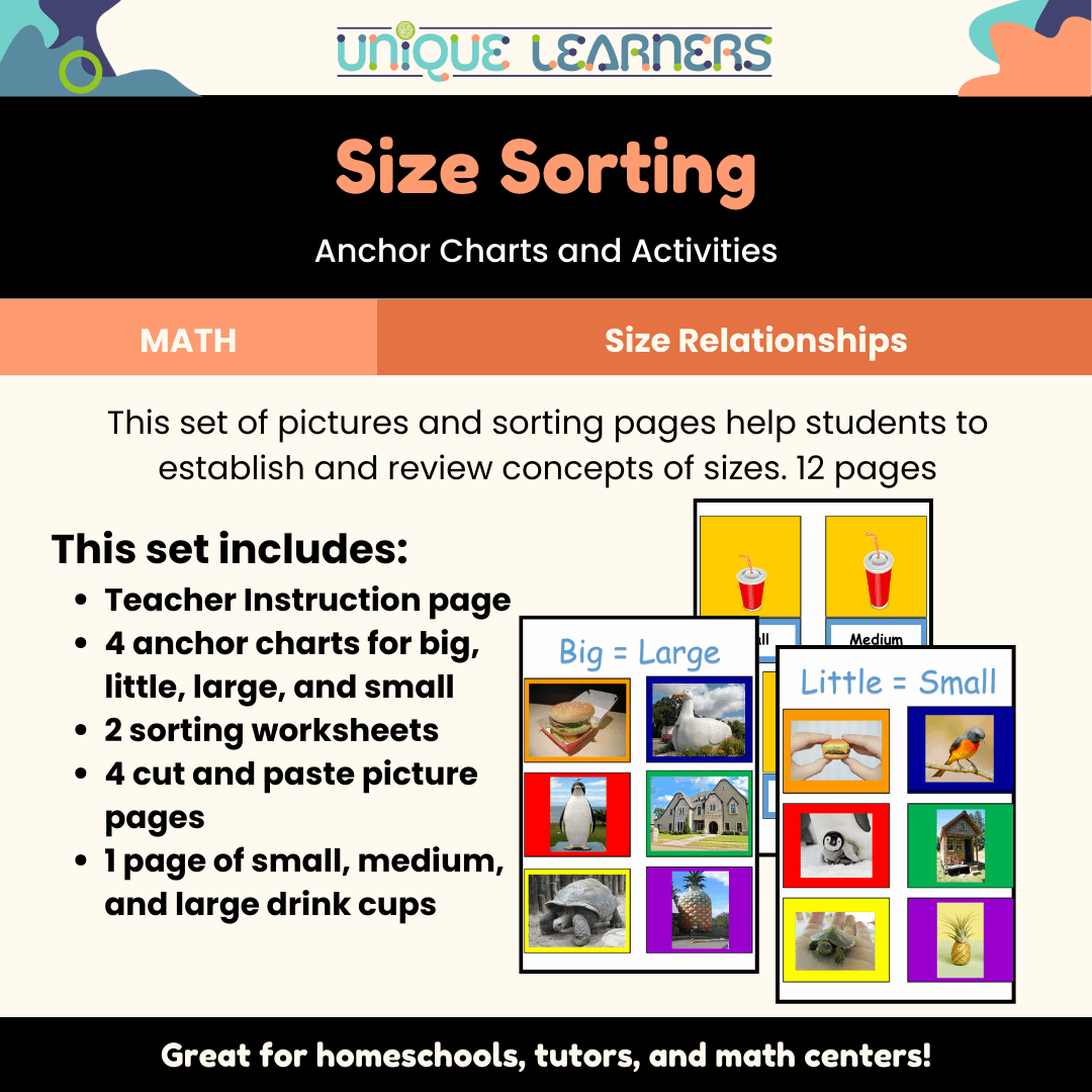 Size Sorting Activities