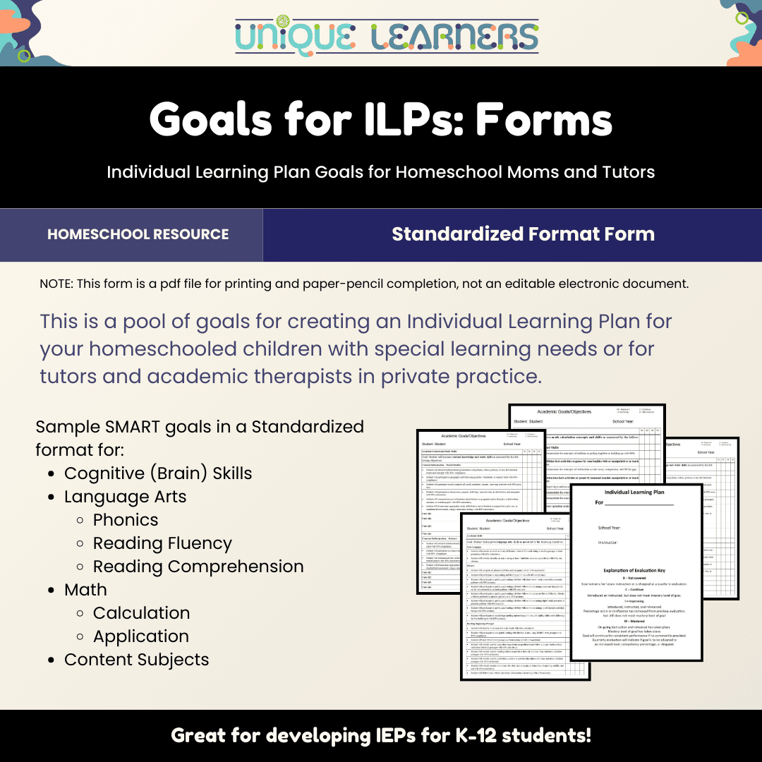 Individualized Learning Plan Goals Description of Product