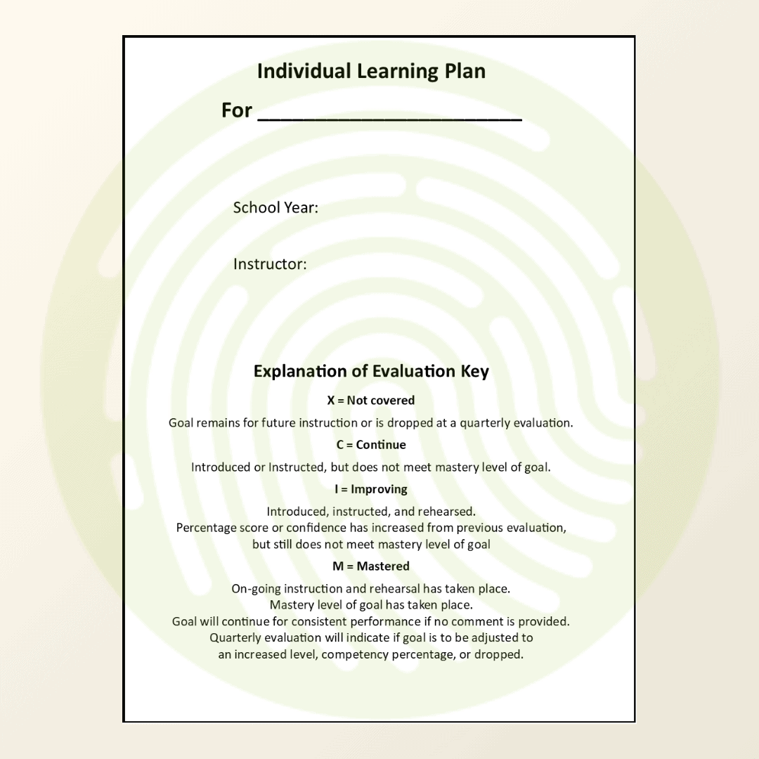 Individualized Learning Plan Goals Example Image 01
