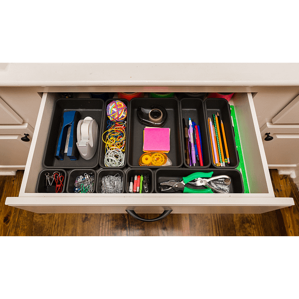 Drawer organization in homeschool curriculum