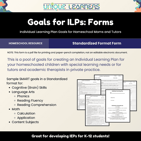 Individualized Learning Plan Goals Description of Product