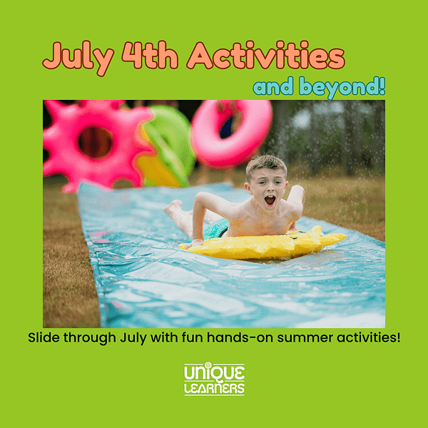 This blog gives ideas for hands-on July 4th activities and more all month.