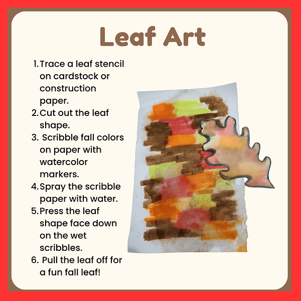 Interactive Learning: Leaf Art for October Homeschool